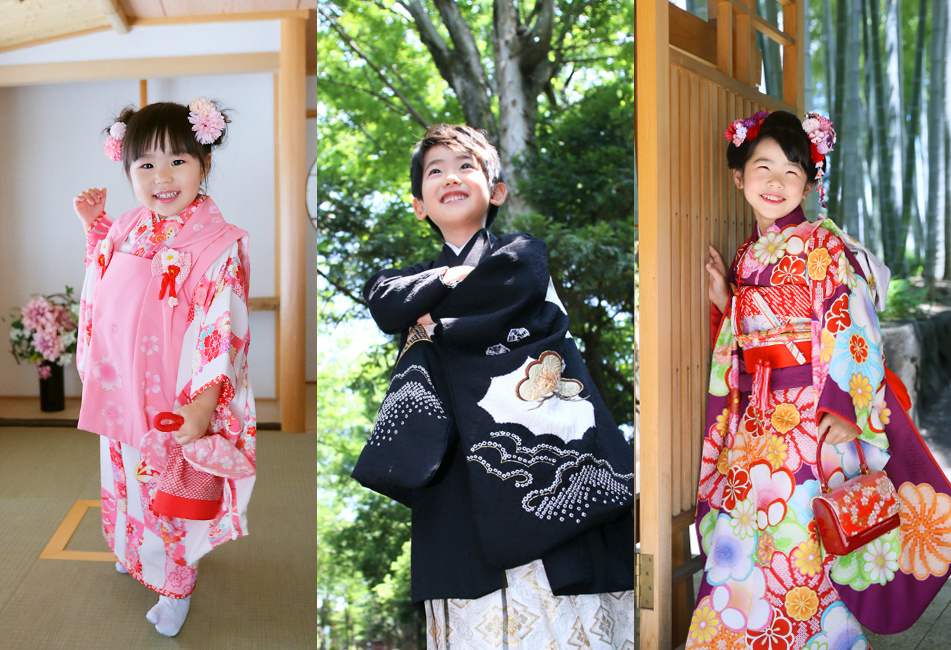 さいたま市大宮フォトスタジオラヴュー本店で撮影された３歳５歳７歳の七五三記念写真